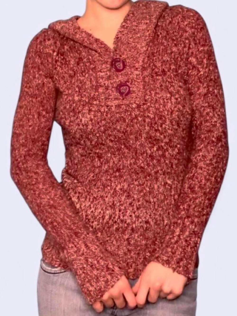 Y2K Wet Seal Knit Hoodie Sweater
